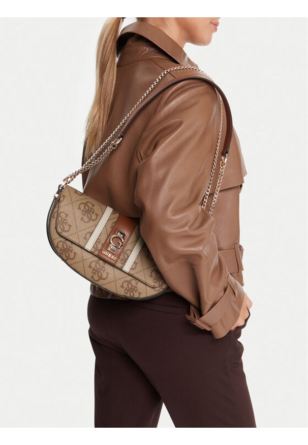 Guess Torebka Erenia HWSO78 38210 Beżowy. Kolor: beżowy. Materiał: skórzane