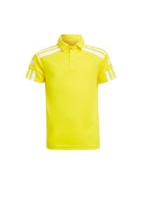 Koszulka polo piłkarska dla dzieci Adidas Squadra 21. Typ kołnierza: polo. Kolor: żółty, biały, wielokolorowy