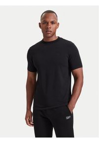 Karl Lagerfeld - KARL LAGERFELD T-Shirt 755030 564235 Czarny Regular Fit. Typ kołnierza: dekolt w karo. Kolor: czarny. Materiał: bawełna #1