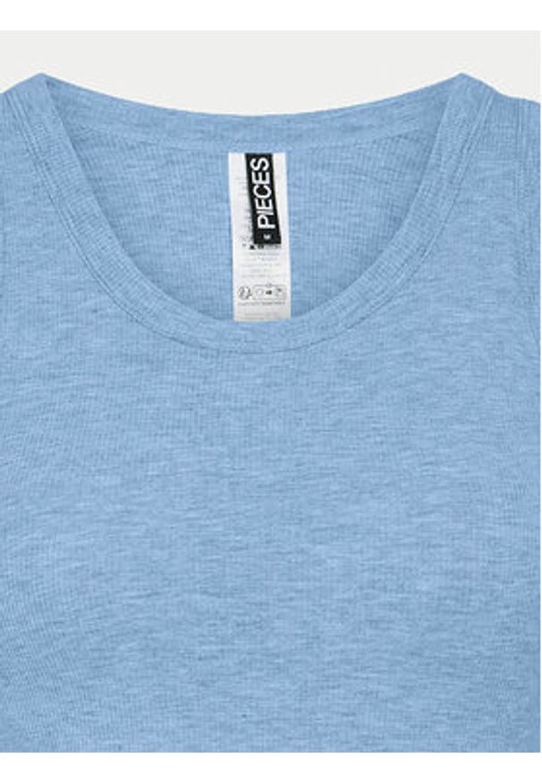 Pieces Top Anibi 17150269 Niebieski Regular Fit. Kolor: niebieski. Materiał: wiskoza