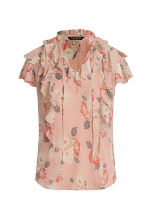 Lauren Ralph Lauren - LAUREN RALPH LAUREN Bluzka 200963698001 Różowy Relaxed Fit. Kolor: różowy. Materiał: syntetyk