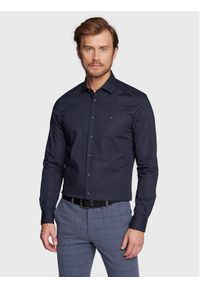 TOMMY HILFIGER - Tommy Hilfiger Koszula MW0MW25040 Granatowy Slim Fit. Kolor: niebieski. Materiał: bawełna #1