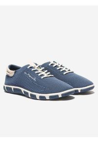 Niskie buty damskie TBS Jazaria. Kolor: niebieski. Materiał: skóra. Sport: turystyka piesza