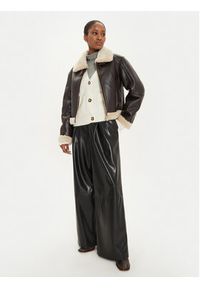 Fracomina Kurtka z imitacji skóry FS24WC4004O42001 Brązowy Regular Fit. Kolor: brązowy. Materiał: skóra #5