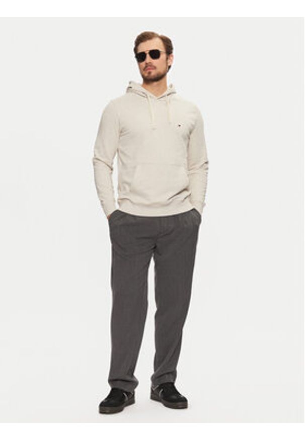TOMMY HILFIGER - Tommy Hilfiger Bluza Essential MW0MW37235 Beżowy Regular Fit. Kolor: beżowy. Materiał: bawełna