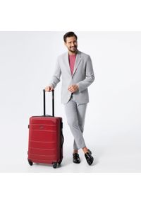 Wittchen - Średnia walizka z ABS-u żłobiona czerwona. Kolor: czerwony. Materiał: guma. Styl: klasyczny #2
