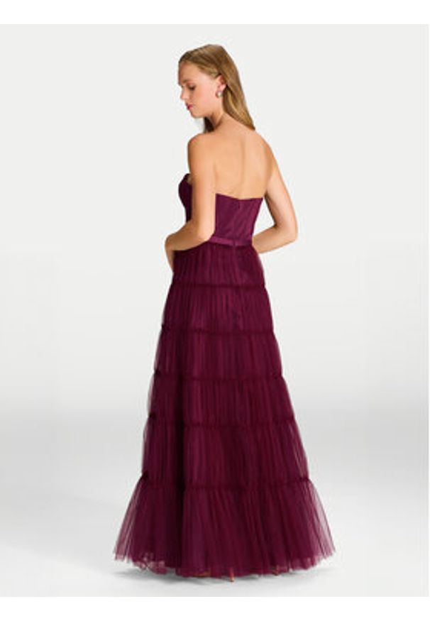 Hey Kyla Sukienka wieczorowa 5AJ009HK Bordowy Regular Fit. Kolor: czerwony. Materiał: syntetyk. Styl: wizytowy