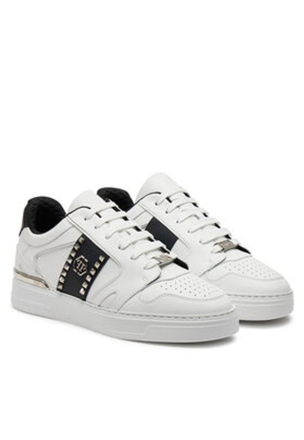 Philipp Plein - PHILIPP PLEIN Sneakersy AADS USC0658 PLE010N Biały. Kolor: biały. Materiał: skóra