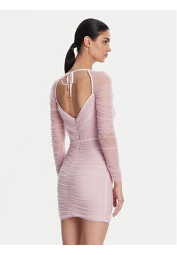 Elisabetta Franchi Sukienka koktajlowa AB68352E2 544 Różowy Slim Fit. Kolor: różowy. Materiał: syntetyk. Styl: wizytowy