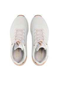 skechers - Skechers Sneakersy Uno Shimmer Away 155196/WHT Biały. Kolor: biały. Materiał: skóra