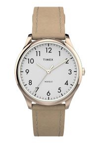 Timex zegarek TW2T72400 Modern Easy Reader damski kolor złoty. Kolor: złoty. Materiał: skóra, materiał