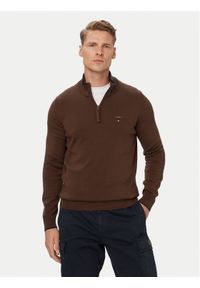 Aeronautica Militare Sweter 262MA1670UL00506 Brązowy Regular Fit. Kolor: brązowy. Materiał: bawełna #1