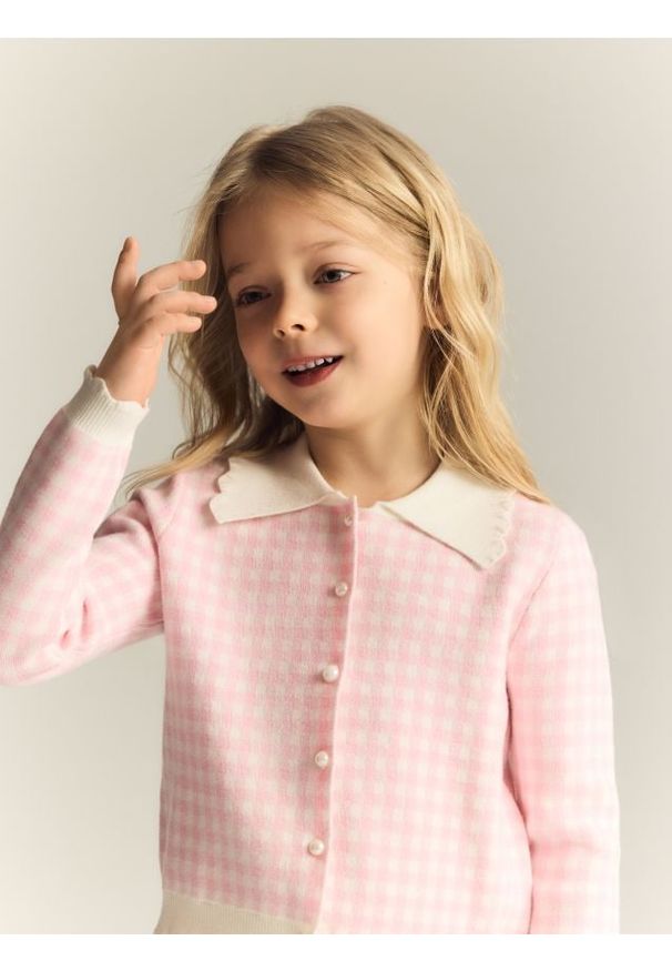 Reserved - Kardigan z wiskozą - wielobarwny. Materiał: wiskoza