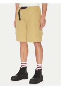 Robe di Kappa Szorty materiałowe Giovani 67124BW Beżowy Regular Fit. Kolor: beżowy. Materiał: syntetyk
