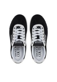 Versace Jeans Couture Sneakersy 78VA3SK6 Czarny. Kolor: czarny. Materiał: skóra, zamsz #6