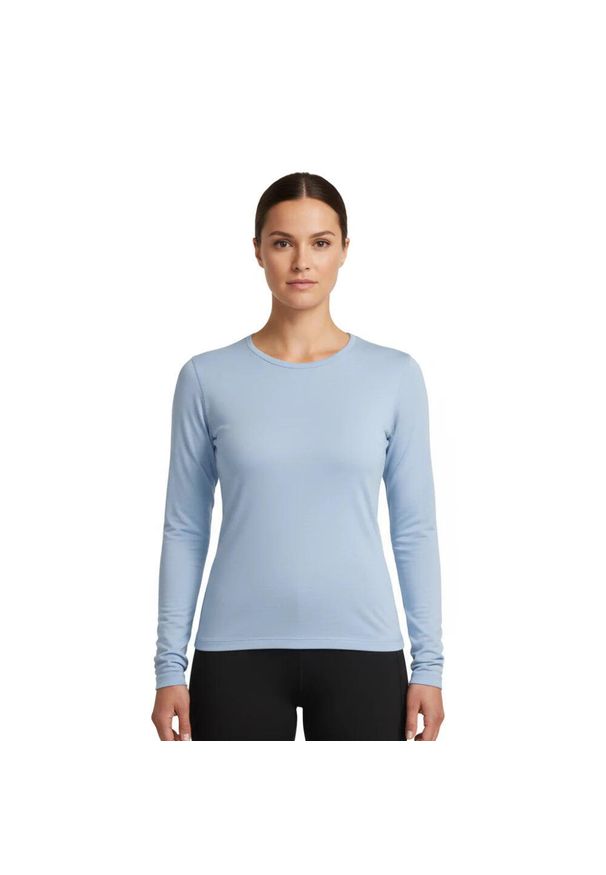 FJORK MERINO - Damski t-shirt z długim rękawem, 100% wełny merynosów - Bjork 210. Kolor: niebieski. Materiał: wełna. Długość rękawa: długi rękaw. Długość: długie. Sezon: zima. Sport: narciarstwo