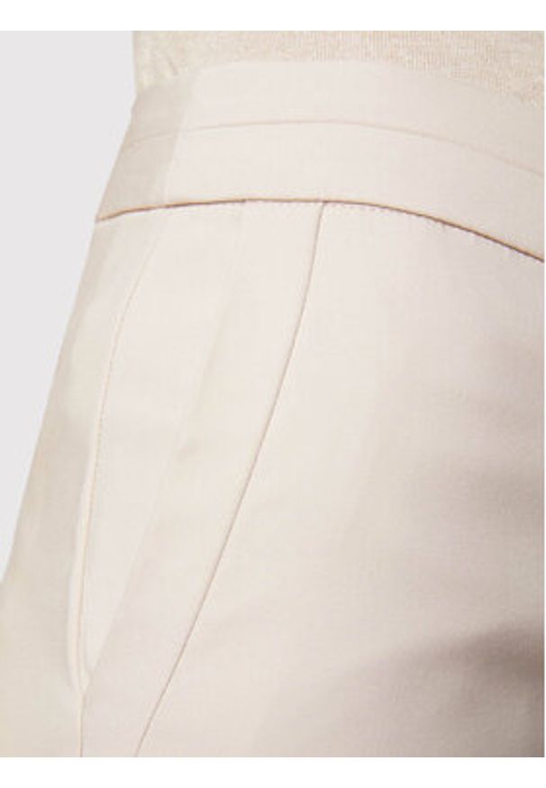 Morgan Spodnie materiałowe 211-PROSY.F Beżowy Slim Fit. Kolor: beżowy. Materiał: syntetyk, bawełna