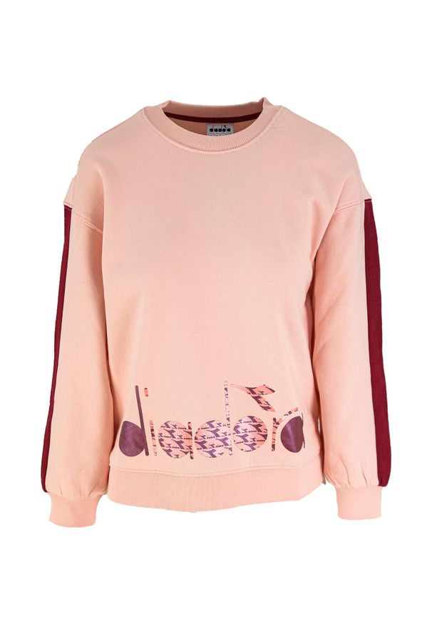 Bluza Diadora Crew Twinkle, Dzieci. Kolor: różowy. Materiał: materiał, bawełna. Długość rękawa: długi rękaw