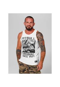 PITBULL - Tank męski Pitbull Top Slim Fit Drive. Kolor: biały, czarny, wielokolorowy