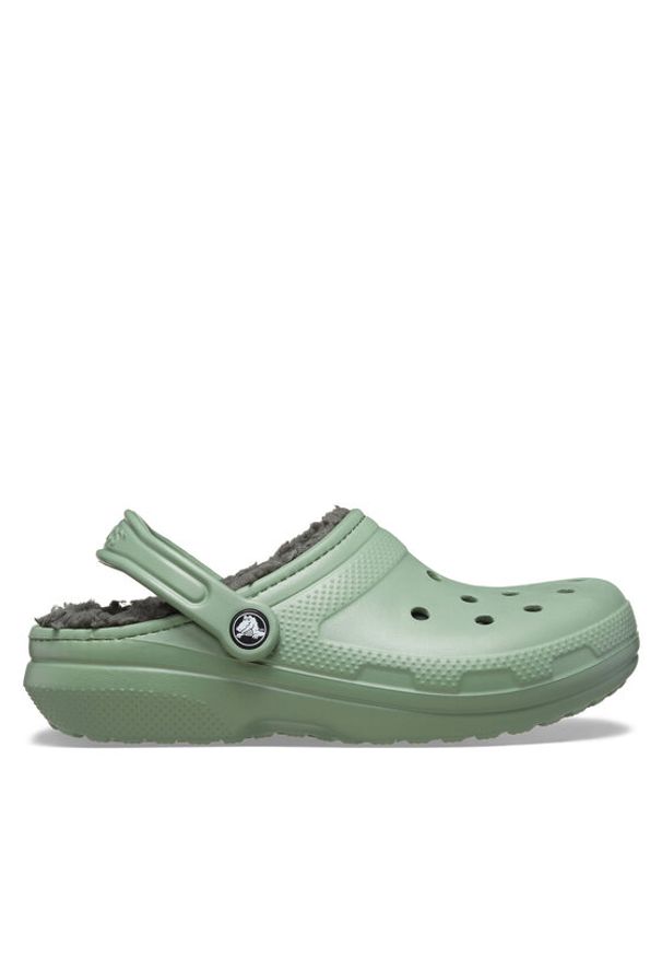 Crocs Klapki Classic Lined Clog 203591 Zielony. Kolor: zielony