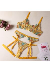 Intica - Komplet bielizny z kwiatowym haftem na specjalne okazje Sylvianne. Kolor: wielokolorowy. Materiał: materiał. Wzór: kwiaty, haft #1