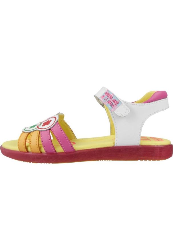 Agatha Ruiz de la Prada - Sandały AGATHA RUIZ DE LA PRADA 242962A Biały. Kolor: biały. Materiał: tkanina, skóra. Sport: turystyka piesza