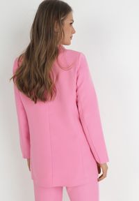 Born2be - Różowa Marynarka Dwurzędowa Mangane. Kolor: różowy. Styl: klasyczny, elegancki #5