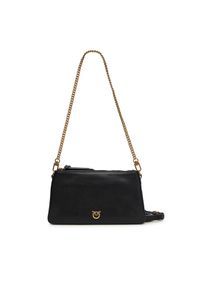 Pinko - PINKO Torebka Double Mini Al 25-26 PLTT 105359 A0QO Czarny. Kolor: czarny. Materiał: skórzane