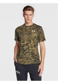 Under Armour T-Shirt 1357727 Khaki Loose Fit. Kolor: brązowy. Materiał: bawełna, syntetyk