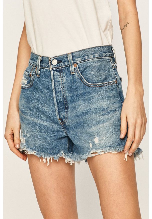 Levi's® - Levi's - Szorty jeansowe. Okazja: na spotkanie biznesowe, na co dzień. Kolor: niebieski. Materiał: jeans. Styl: casual, biznesowy