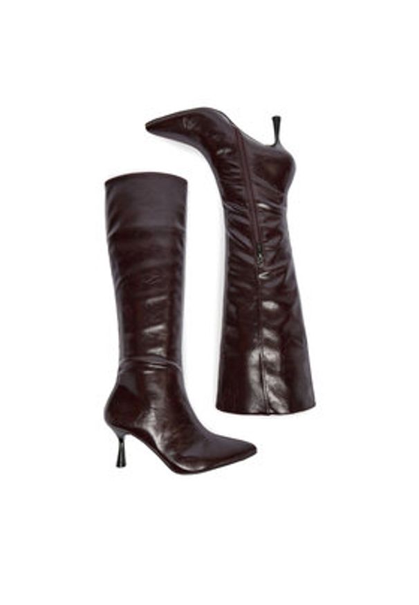 Jenny - JENNY Kozaki CEO-3A9851-6 Bordowy. Kolor: czerwony. Materiał: materiał, syntetyk