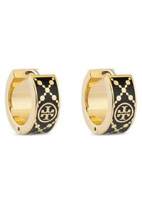 Tory Burch Kolczyki Small T Monogram Hoop Earring 157223 Złoty. Materiał: metalowe. Kolor: złoty