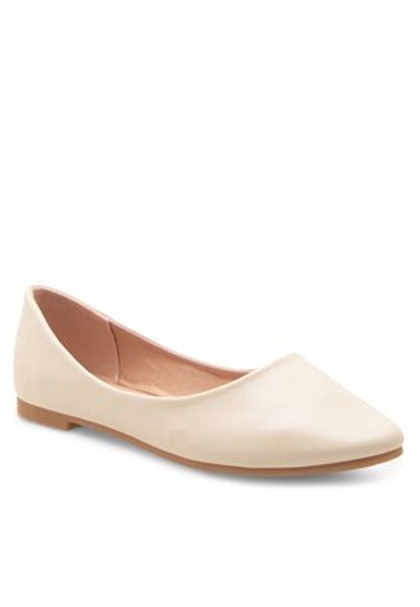 Jenny Fairy Baleriny CAMILLE WSS20701-01 Écru. Materiał: skóra