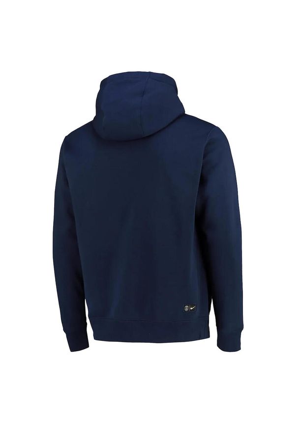 Nike - Męska Bluza Z Kapturem PSG. Typ kołnierza: kaptur. Kolor: niebieski