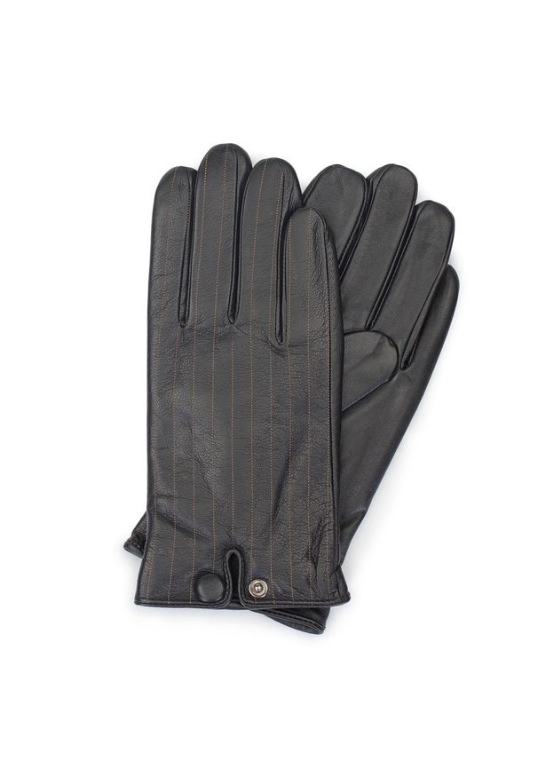 Wittchen - Rękawiczki męskie. Kolor: czarny. Materiał: skóra. Styl: elegancki