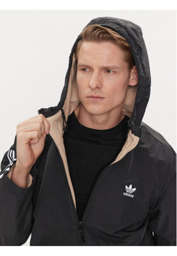 Adidas - adidas Kurtka przejściowa Reversible Polar Fleece HL9186 Kolorowy Regular Fit. Kolor: czarny. Materiał: syntetyk. Wzór: kolorowy