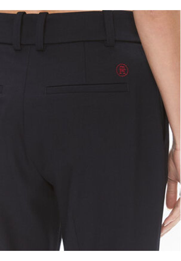 TOMMY HILFIGER - Tommy Hilfiger Spodnie materiałowe Core WW0WW39723 Granatowy Straight Fit. Kolor: niebieski. Materiał: wiskoza, syntetyk