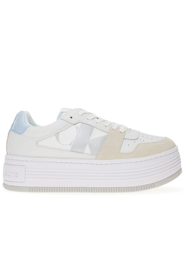 Buty Calvin Klein Bold Platform Low Lace Mix NBS DC YW0YW01432-0LB - multikolor. Okazja: na co dzień. Kolor: wielokolorowy. Materiał: skóra, guma. Szerokość cholewki: normalna. Obcas: na platformie