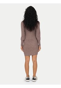 only - ONLY Sukienka dzianinowa Katia 15232502 Brązowy Comfort Fit. Kolor: brązowy. Materiał: syntetyk, wiskoza #5