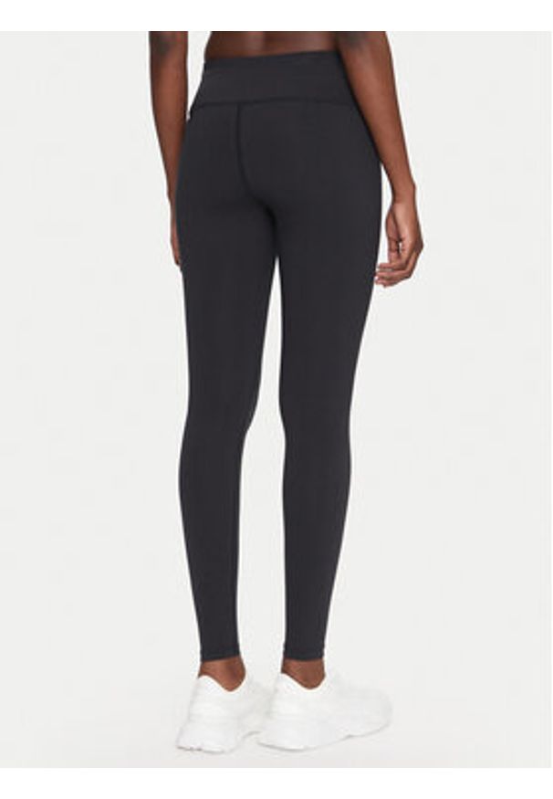 Under Armour Legginsy Rival 1386482 Czarny Slim Fit. Kolor: czarny. Materiał: bawełna