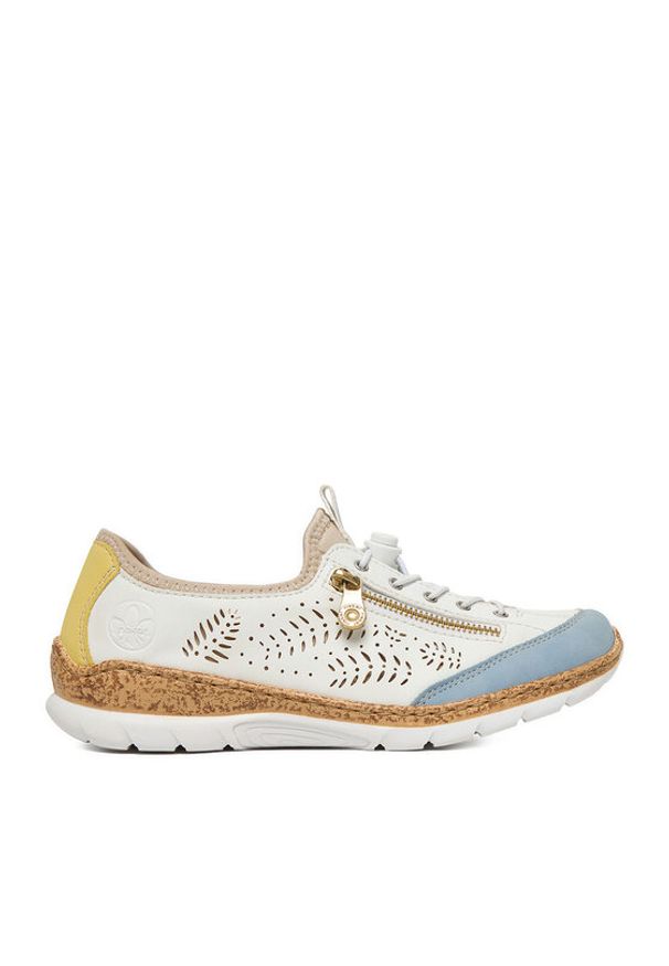 Rieker Półbuty N42K6-80 Biały. Kolor: biały. Materiał: materiał