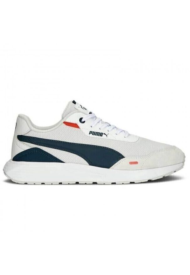 Buty Puma Runtamed, Mężczyźni. Kolor: biały, wielokolorowy, czarny, szary. Materiał: materiał, syntetyk. Szerokość cholewki: normalna. Sport: turystyka piesza