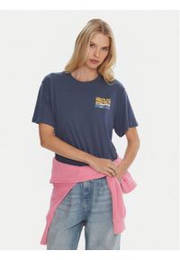 Roxy T-Shirt Hangloose Poster ERJZT06018 Niebieski Regular Fit. Kolor: niebieski. Materiał: bawełna
