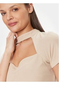 Guess Bluzka Elisea W4GP13 KAQL2 Beżowy Regular Fit. Kolor: beżowy #4