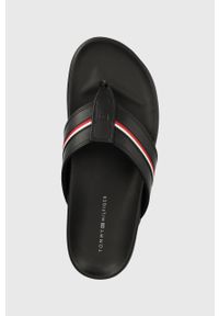 TOMMY HILFIGER - Tommy Hilfiger japonki HILFIGER LEATHER TOE POST SANDAL męskie kolor czarny FM0FM04460. Kolor: czarny. Materiał: poliester, materiał, guma #2
