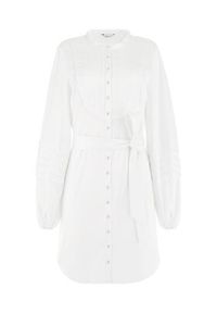 Guess Sukienka koszulowa Tina W3GK0C WAF10 Biały Regular Fit. Kolor: biały. Materiał: bawełna. Typ sukienki: koszulowe #4