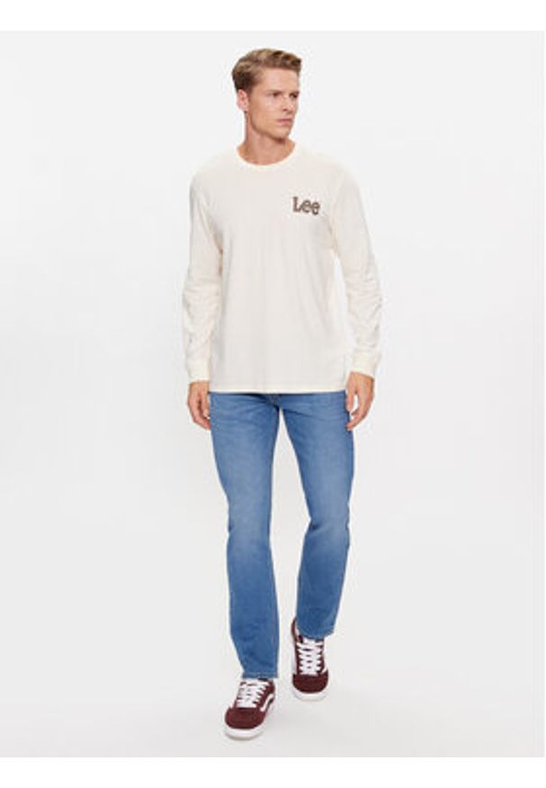 Lee Longsleeve 112342483 Beżowy Regular Fit. Kolor: beżowy. Materiał: bawełna. Długość rękawa: długi rękaw