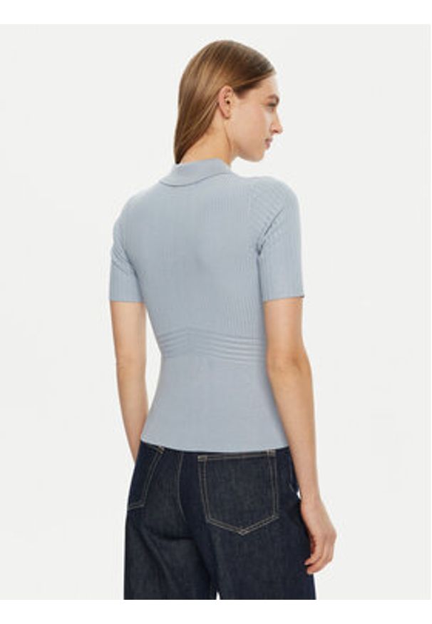 Guess Sweter W5RR10 Z2Y72 Błękitny Regular Fit. Kolor: niebieski. Materiał: wiskoza