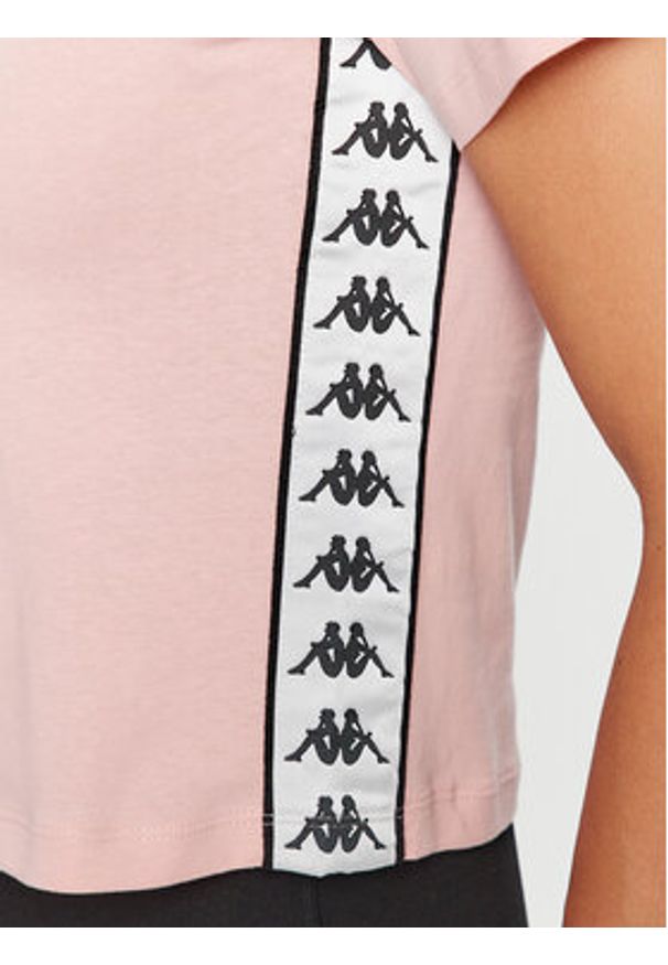 Kappa T-Shirt 313021 Koralowy Relaxed Fit. Kolor: pomarańczowy. Materiał: bawełna