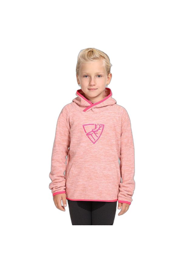 Bluza dziewczęca Kilpi Flond. Kolor: różowy. Materiał: polar. Sport: turystyka piesza